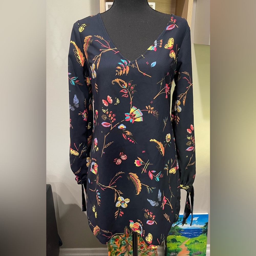 Abercrombie & Fitch Floral Long Sleeve Mini Dress
